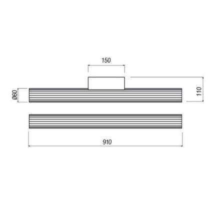 Redo 01-2592 - LED oświetlenie lustra łazienkowego RIGAL LED/18W/230V 3000K 91 cm CRI 90 IP44 błyszczący chrom/biały