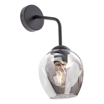 Redo 01-2618 - Kinkiet PIERCE 1xE27/42W/230V czarny/dym