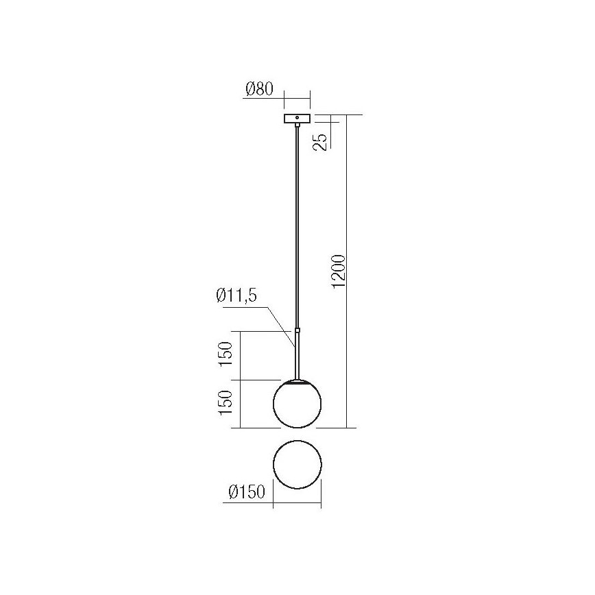 Redo 01-2623 - Żyrandol na lince NIVA 1xE14/28W/230V