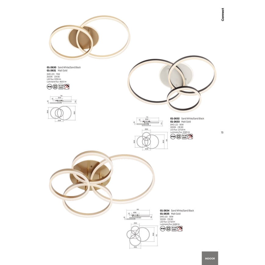 Redo 01-2629 - LED Kinkiet CONNECT LED/28W/230V brąz