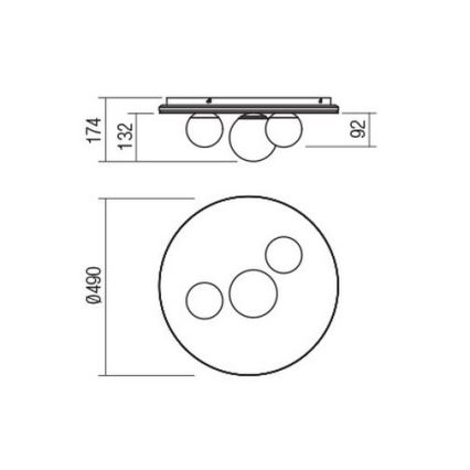 Redo 01-2657 - Lampa sufitowa LED CORUM LED/48W/230V 3000K CRI 90 biała
