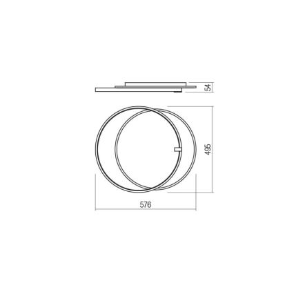 Redo 01-2660 - LED Plafon ARP LED/45W/230V czarny