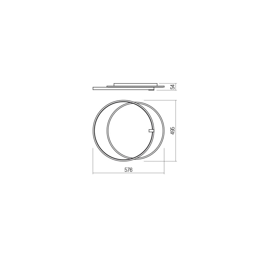 Redo 01-2660 - LED Plafon ARP LED/45W/230V czarny