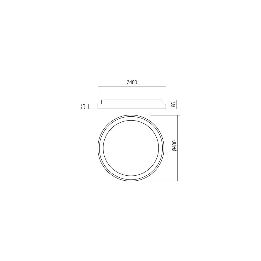 Redo 01-2667 - LED Plafon ściemnialny ICONIC LED/40W/230V śr. 48 cm złoty