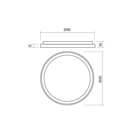 Redo 01-2670 - LED Plafon ściemnialny ICONIC LED/50W/230V śr. 58 cm złoty