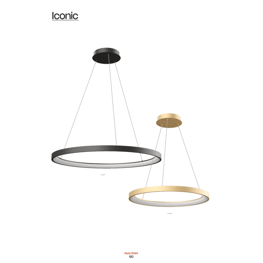 Redo 01-2673 - LED Żyrandol ściemnialny na lince ICONIC LED/50W/230V śr. 58 cm złoty