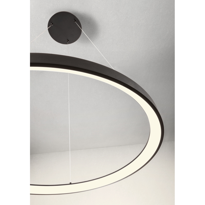 Redo 01-2674- LED Żyrandol ściemnialny na lince ICONIC LED/50W/230V śr. 58 cm czarny