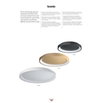Redo 01-2675 - LED ściemnialna lampa wisząca na lince ICONIC LED/60W/230V, śr. 78 cm, biała