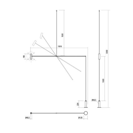 Redo 01-2695 - LED Lampa podłogowa ściemnialna PICAS LED/12W/230V czarna