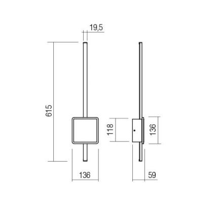 Redo 01-2696 - Kinkiet LED DIAZ LED/20W/230V CRI 90 biały