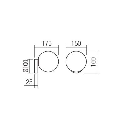 Redo 01-2713 - Kinkiet VOLLEY 1xE14/28W/230V zl.