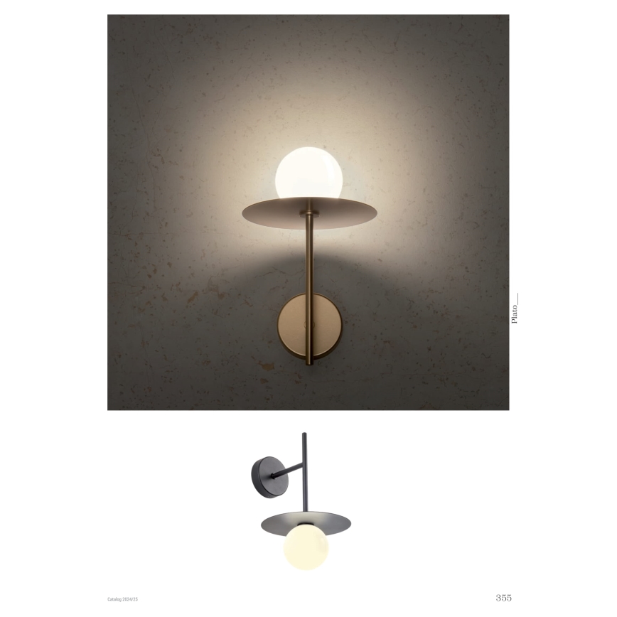 Redo 01-2726 - Kinkiet PLATO 1xG9/10W/230V czarne