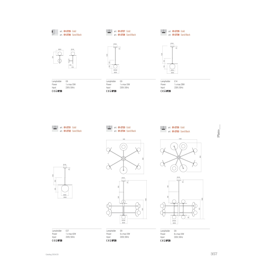 Redo 01-2726 - Kinkiet PLATO 1xG9/10W/230V czarne