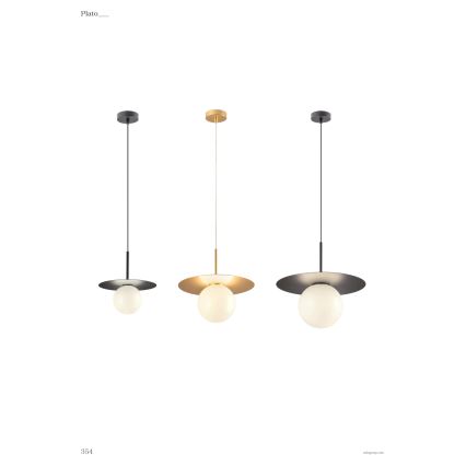 Redo 01-2728 - Żyrandol na lince PLATO 1xG9/10W/230V śr. 20 cm czarne