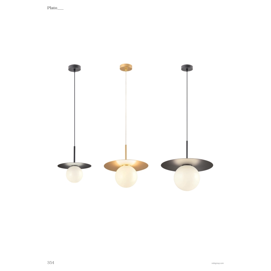 Redo 01-2728 - Żyrandol na lince PLATO 1xG9/10W/230V śr. 20 cm czarne