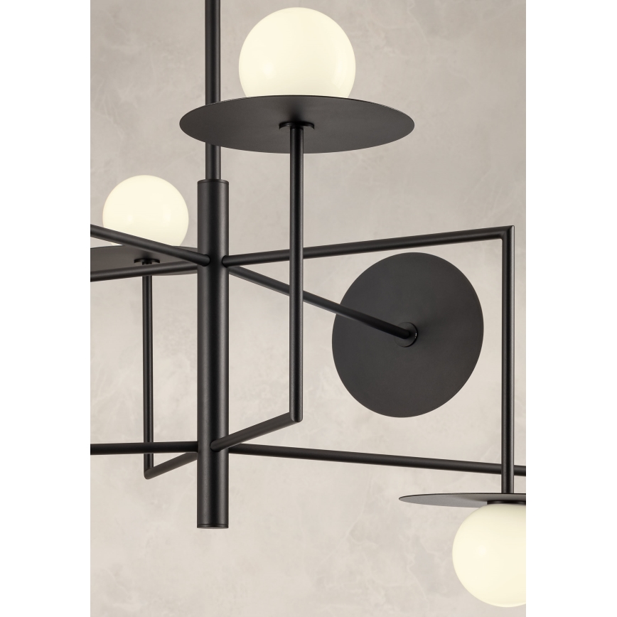 Redo 01-2734 - Żyrandol na drążku PLATO 6xG9/10W/230V czarne