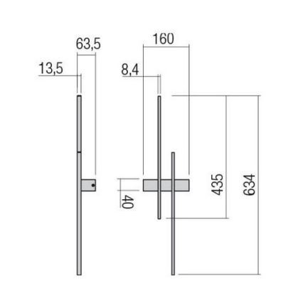 Redo 01-2746 - Kinkiet LED TANGENT LED/13W/230V 3000K 63,4 cm CRI 90 biały