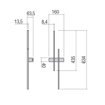 Redo 01-2747 - Oprawa ścienna LED TANGENT LED/13W/230V CRI 90 czarna