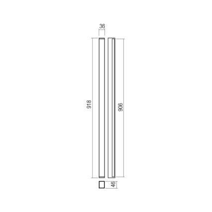 Redo 01-2764 - Oprawa ścienna PLOT LED/31W/230V 90 cm biała