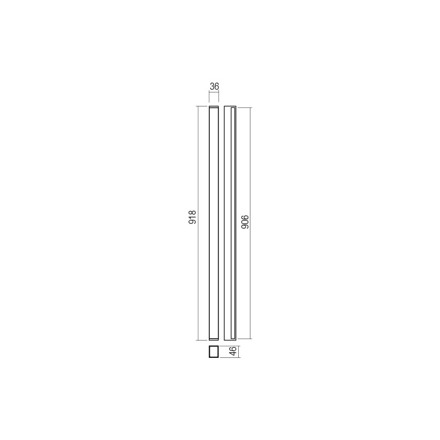 Redo 01-2764 - Oprawa ścienna PLOT LED/31W/230V 90 cm biała
