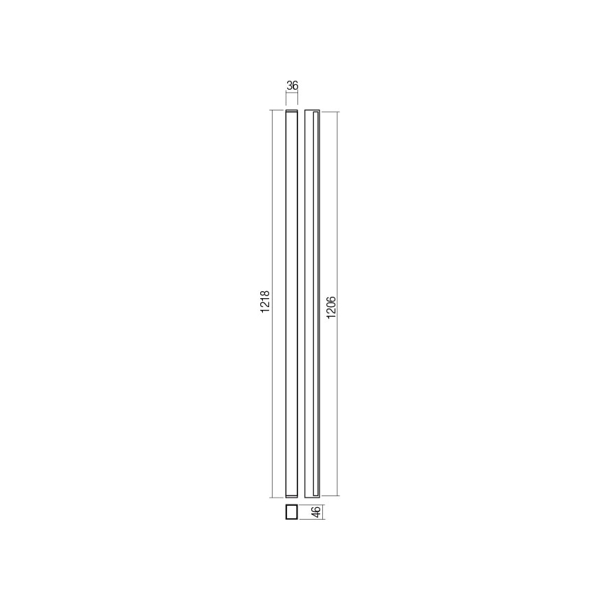 Redo 01-2766 - Oprawa ścienna LED PLOT LED/35W/230V 120 cm biała