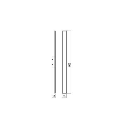 Redo 01-2769 - LED Kinkiet WAPI LED/23W/230V 90,5 cm czarne