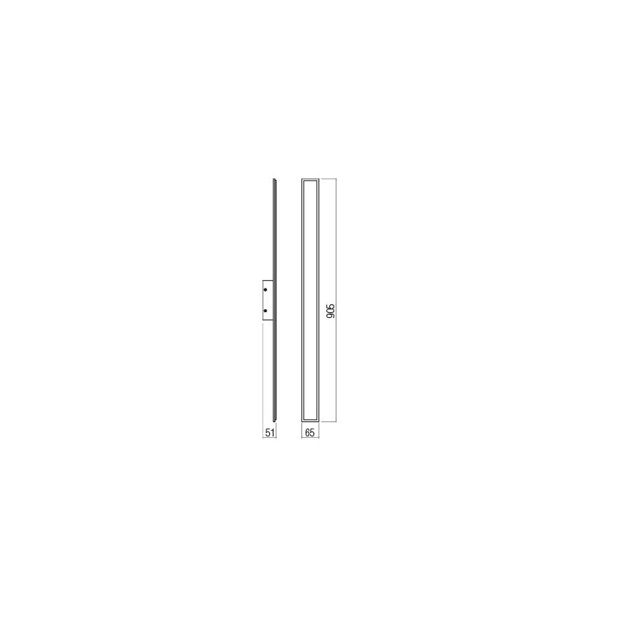 Redo 01-2769 - LED Kinkiet WAPI LED/23W/230V 90,5 cm czarne