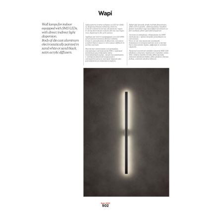 Redo 01-2770 - Kinkiet ścienny WAPI LED/30W/230V 119 cm biały