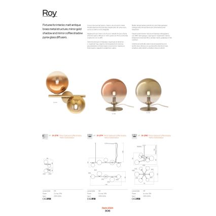 Redo 01-2779 - Żyrandol ROY 5xG9/10W/230V