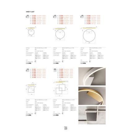 Redo 01-2817 - LED Kinkiet ściemnialny FEBE LED/24W/230V złoty