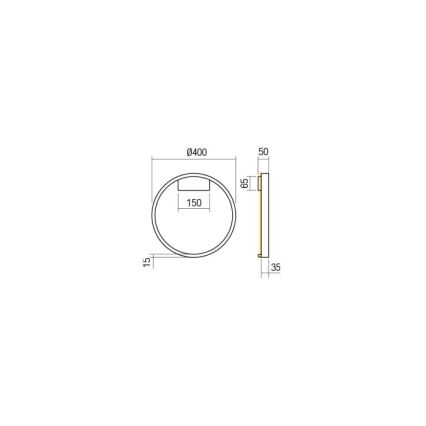 Redo 01-2817 - LED Kinkiet ściemnialny FEBE LED/24W/230V złoty