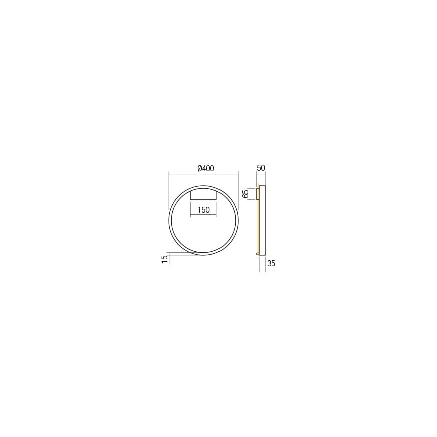 Redo 01-2817 - LED Kinkiet ściemnialny FEBE LED/24W/230V złoty