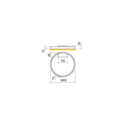 Redo 01-2835 - LED Kinkiet ściemnialny FEBE LED/24W/230V złoty