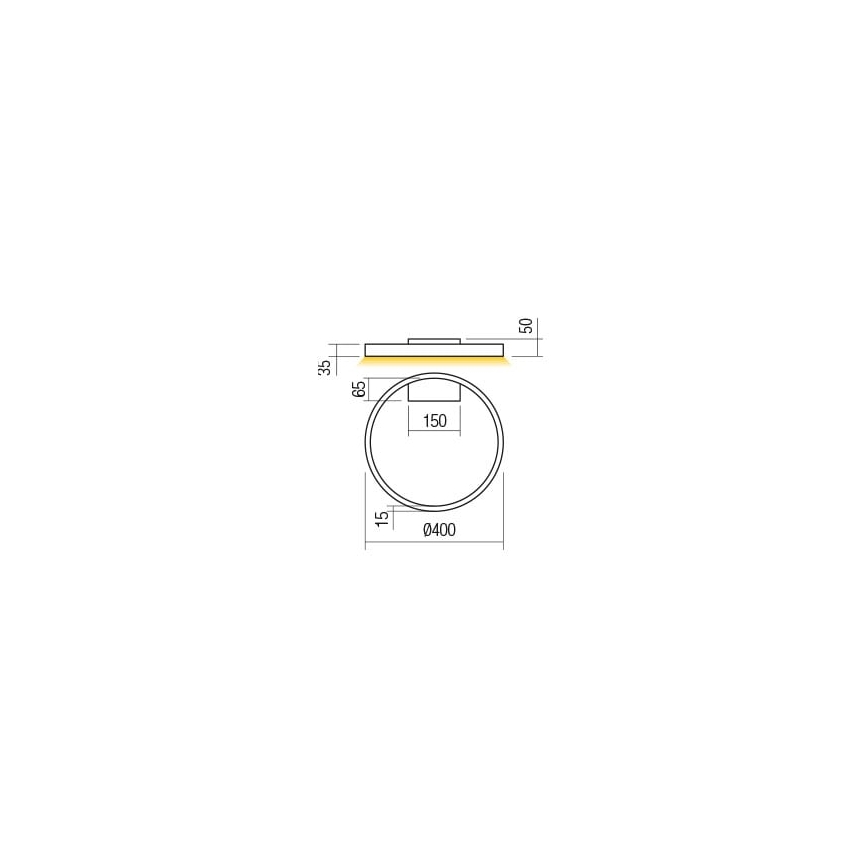 Redo 01-2835 - LED Kinkiet ściemnialny FEBE LED/24W/230V złoty