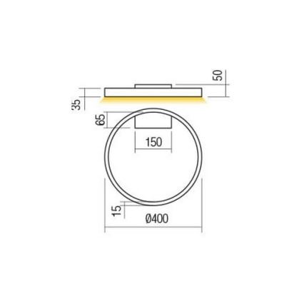 Redo 01-2837 - LED Kinkiet ściemnialny FEBE LED/24W/230V czarny