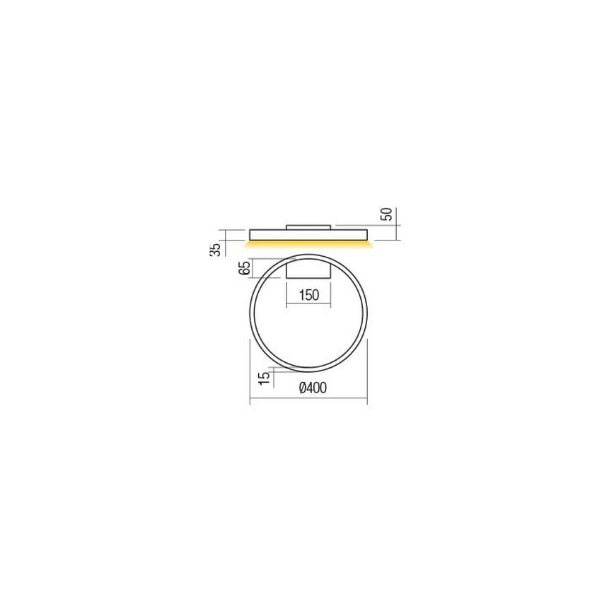 Redo 01-2837 - LED Kinkiet ściemnialny FEBE LED/24W/230V czarny