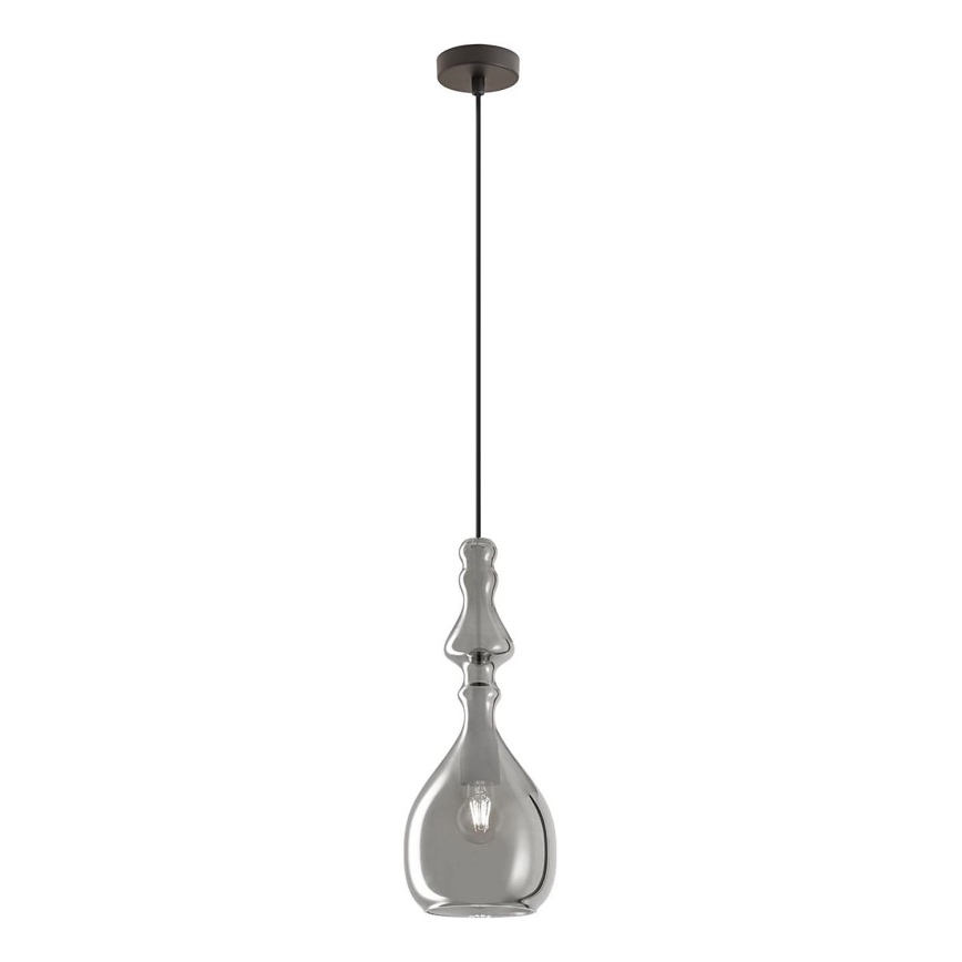 Redo 01-2938 - Lampa wisząca na lince AMBIX 1xE27/42W/230V śr. 18 cm szara