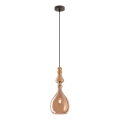 Redo 01-2939 - Lampa wisząca na linkę AMBIX 1xE27/42W/230V śr. 18 cm brązowa