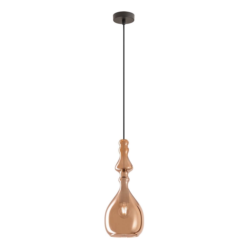 Redo 01-2939 - Lampa wisząca na linkę AMBIX 1xE27/42W/230V śr. 18 cm brązowa