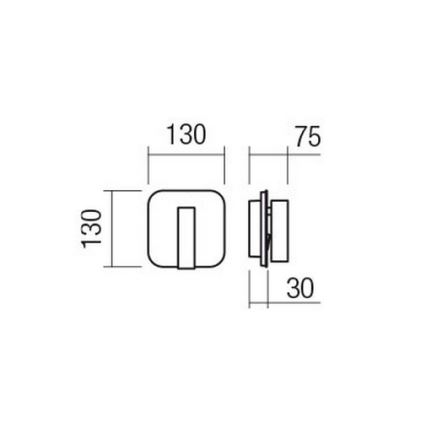 Redo 01-2977 - Oprawa ścienna LED QUDA LED/6W/230V + LED/3W 3000K CRI 90 złota