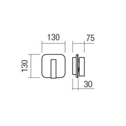Redo 01-2978 - Kinkiet LED QUDA LED/6W/230V + LED/3W 3000K CRI 90 matowy chrom
