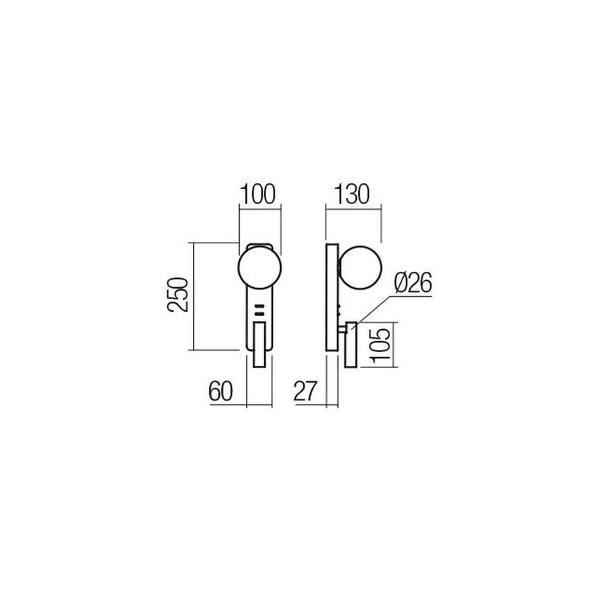 Redo 01-2993 - LED kinkiet OASIS LED/3W/230V + 1xG9/10W USB CRI 90 błyszczący chrom
