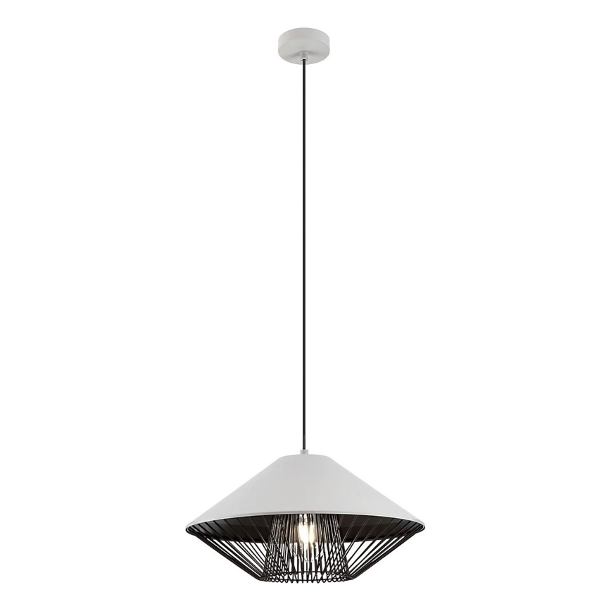 Redo 01-3004 - Lampa wisząca na lince GRILL 1xE27/42W/230V śr. 39,6 cm czarna/biała