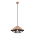 Redo 01-3005 - Lampa wisząca na przewodzie GRILL 1xE27/42W/230V śr. 39,6 cm czarna/brązowa