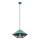Redo 01-3006 - Lampa wisząca na lince GRILL 1xE27/42W/230V śr. 39,6 cm czarny/tyrkysowy