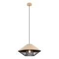 Redo 01-3007 - Żyrandol na przewodzie GRILL 1xE27/42W/230V, średnica 39,6 cm, czarny/beżowy