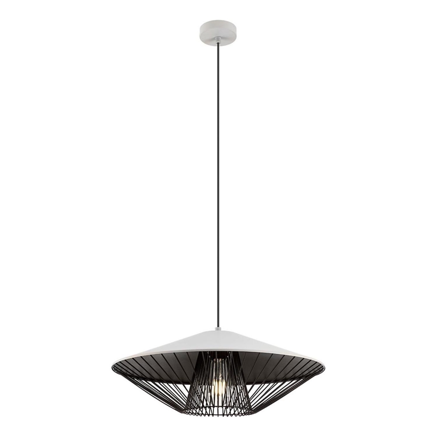 Redo 01-3008 - Lampa wisząca na lince GRILL 1xE27/42W/230V śr. 49,5 cm czarna/biała