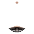 Redo 01-3009 - Lampa wisząca na przewodzie GRILL 1xE27/42W/230V śr. 49,5 cm czarny/brązowy