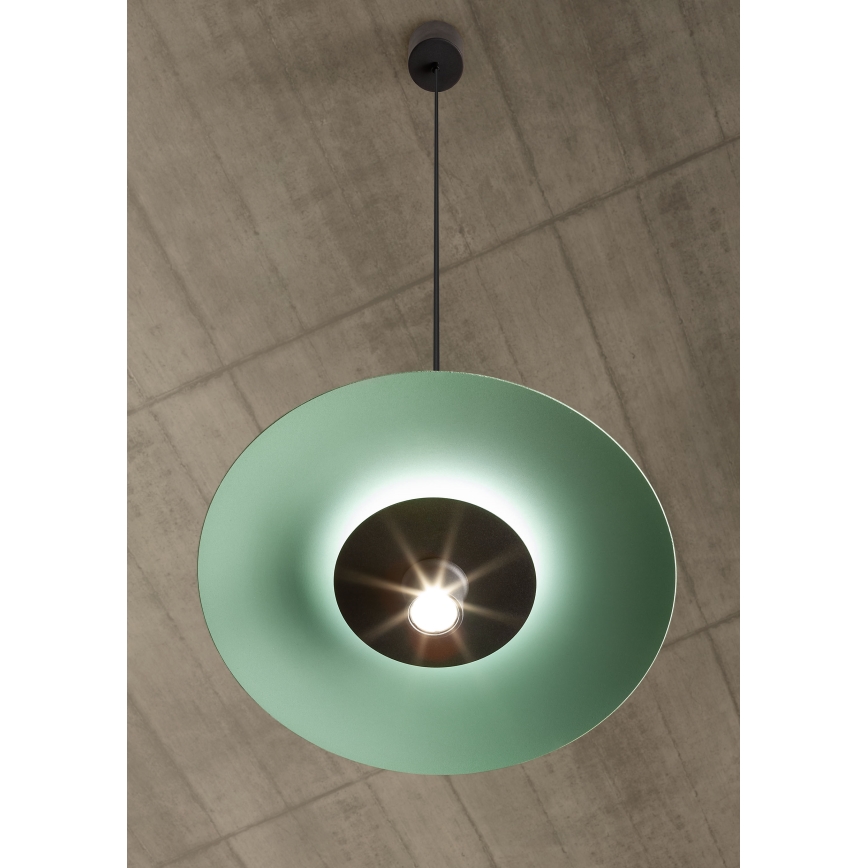 Redo 01-3019 - Lampa wisząca LED na lince LARS LED/14W/230V + LED/10W, średnica 60 cm, CRI 90, zielona