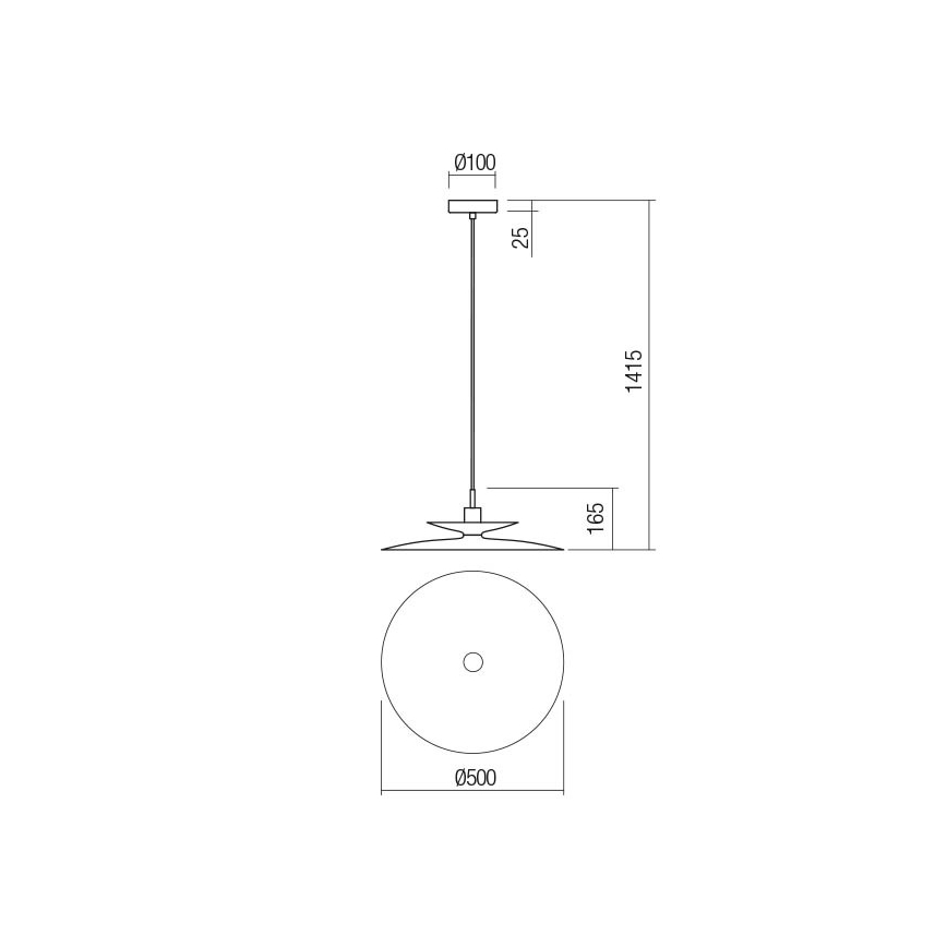 Redo 01-3049 - Lampa wisząca na przewodzie GUNNAR 1xE27/42W/230V śr. 50 cm, pomarańczowa